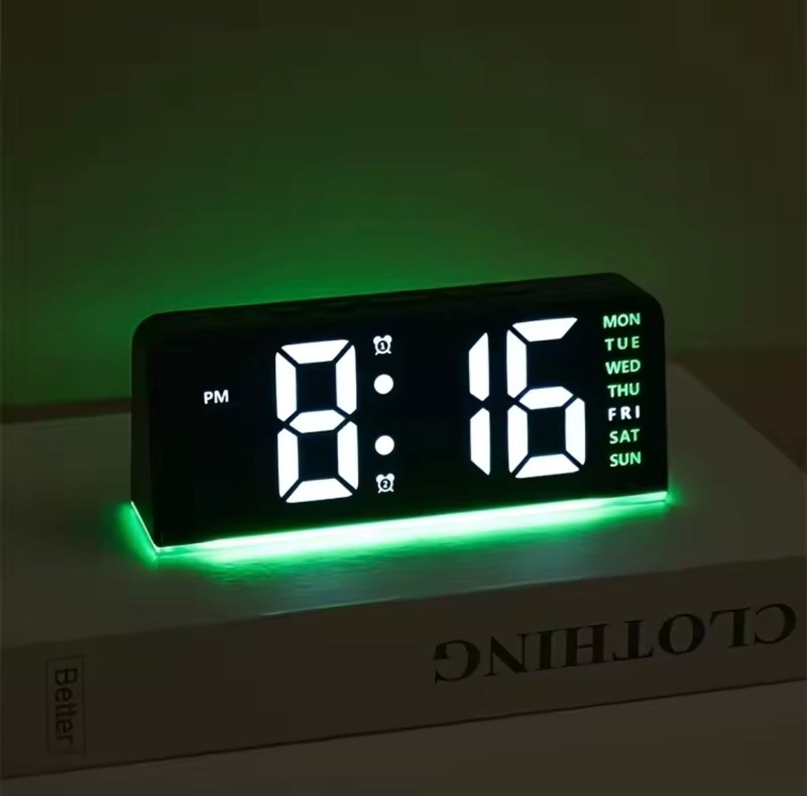 LumiSpace™ LED Alarm Clock with Dual Alarms & Night Light