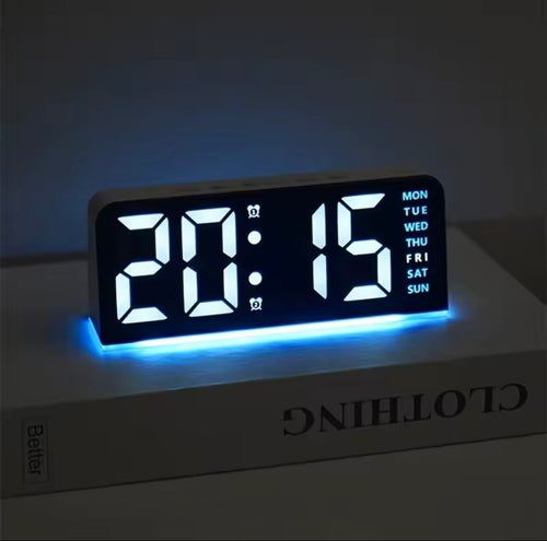 LumiSpace™ LED Alarm Clock with Dual Alarms & Night Light