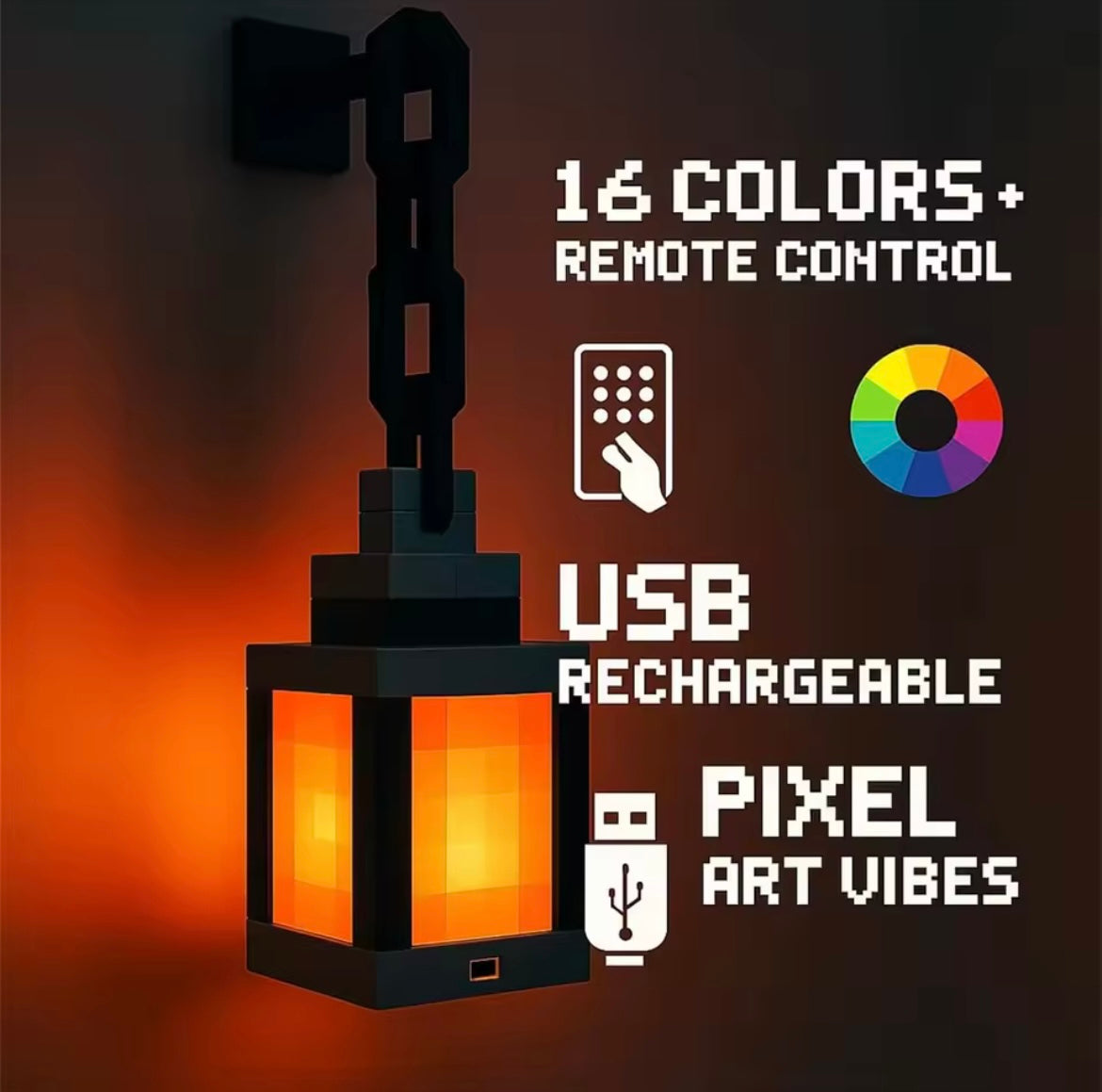 LumiSpace Light Portable Lantern With 16 different Colors + Remote Control