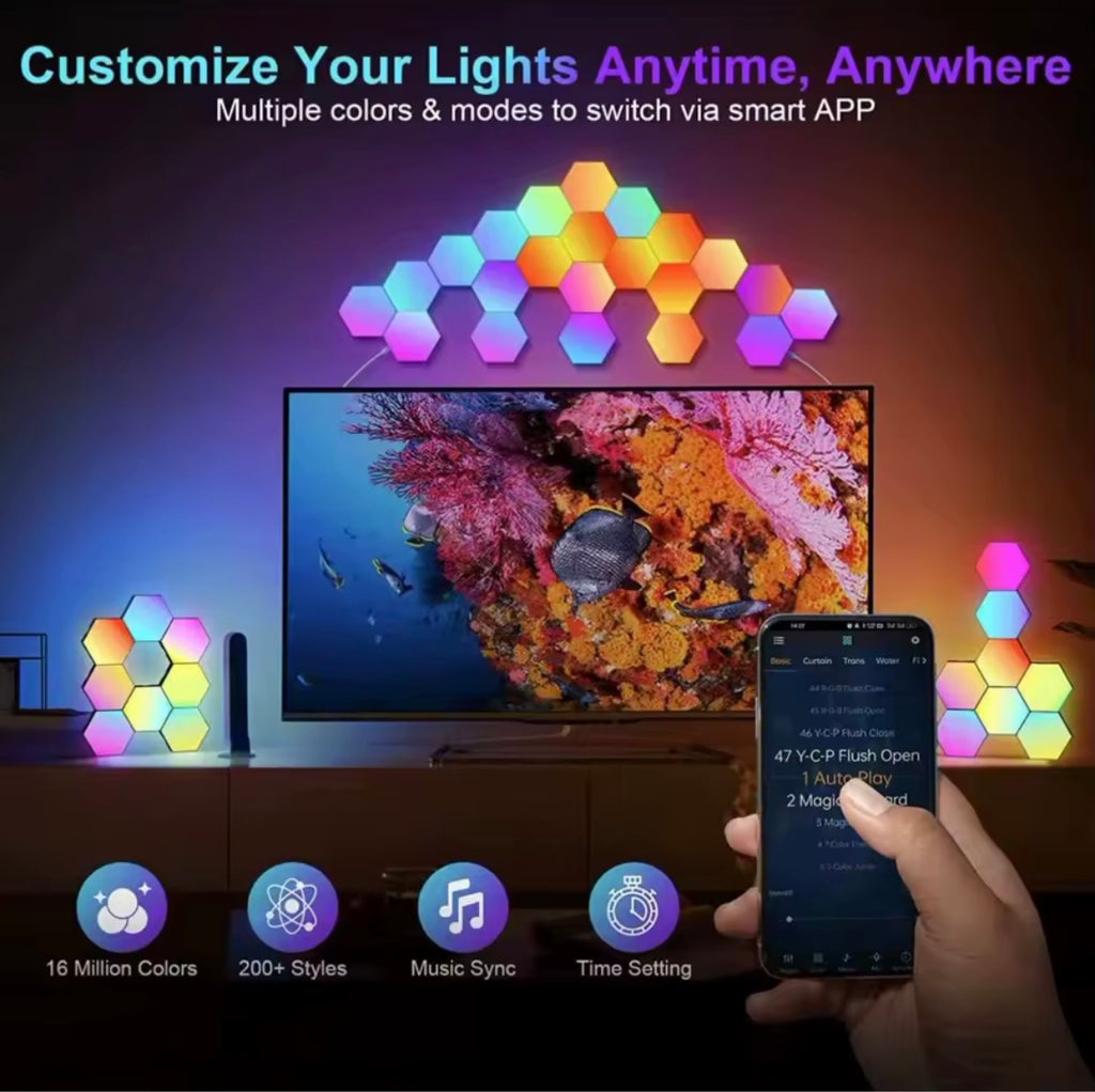 LumiSpace™ RGB Digital Number Clock – Aesthetic LED Wall Display