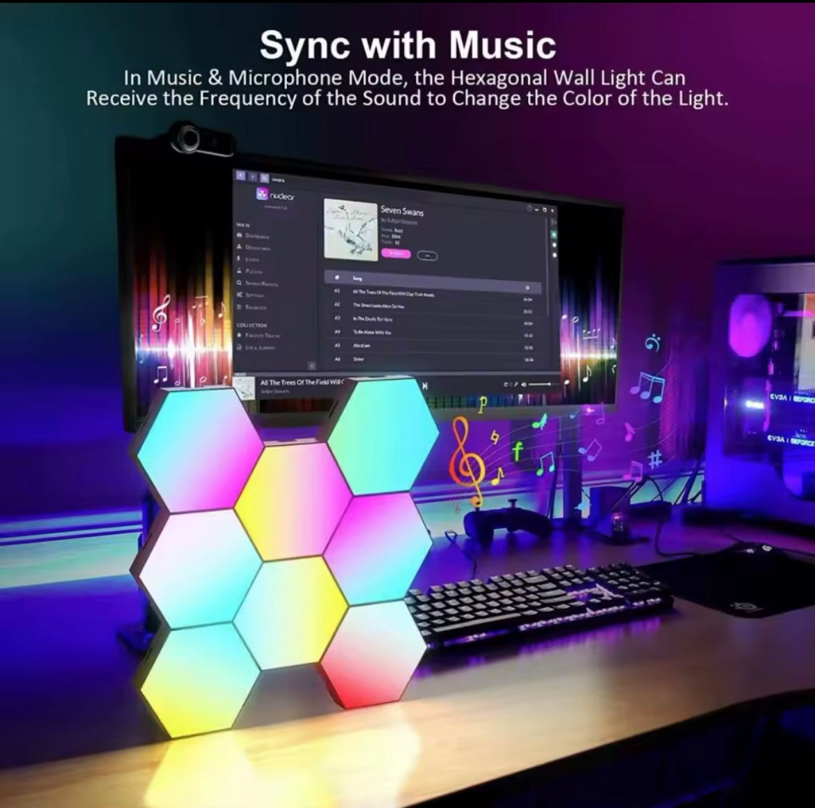 LumiSpace™ RGB Digital Number Clock – Aesthetic LED Wall Display