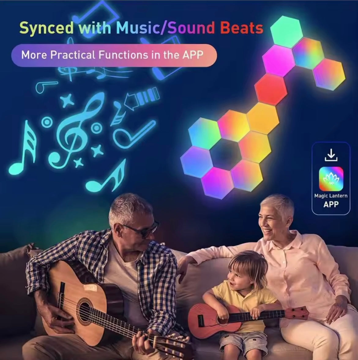 LumiSpace™ RGB Digital Number Clock – Aesthetic LED Wall Display